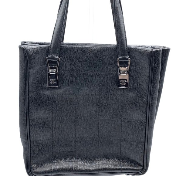 CHANEL Black Caviar Leather Tote Bag - Picture 1 of 7